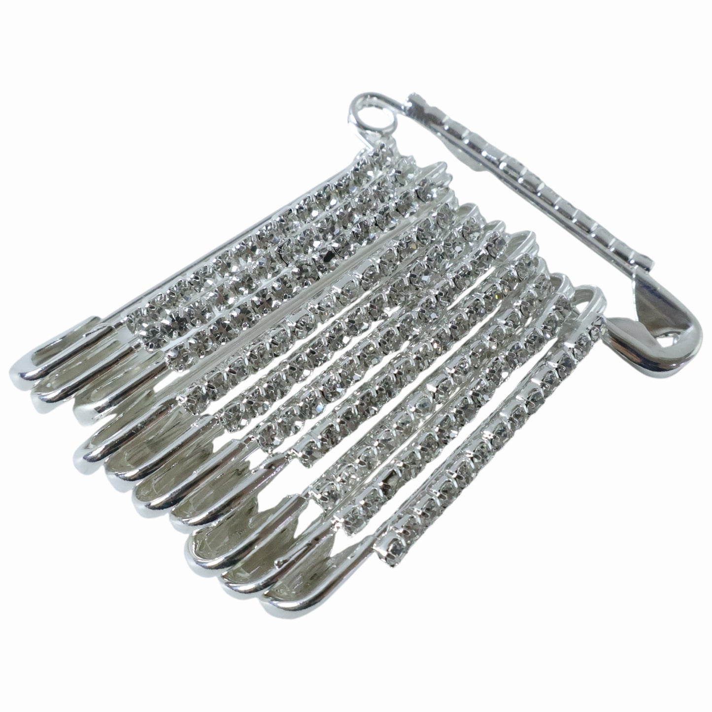Decorative Silver Finish Brooch Pin Set - 12 Piece Collection - Happy Price - Image 4