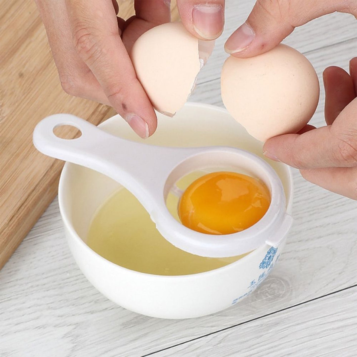 Egg Yolk Separator Egg White Yolk Filter Separator Egg Strainer Spoon Filter Egg Divider - Happy Price - Image 3