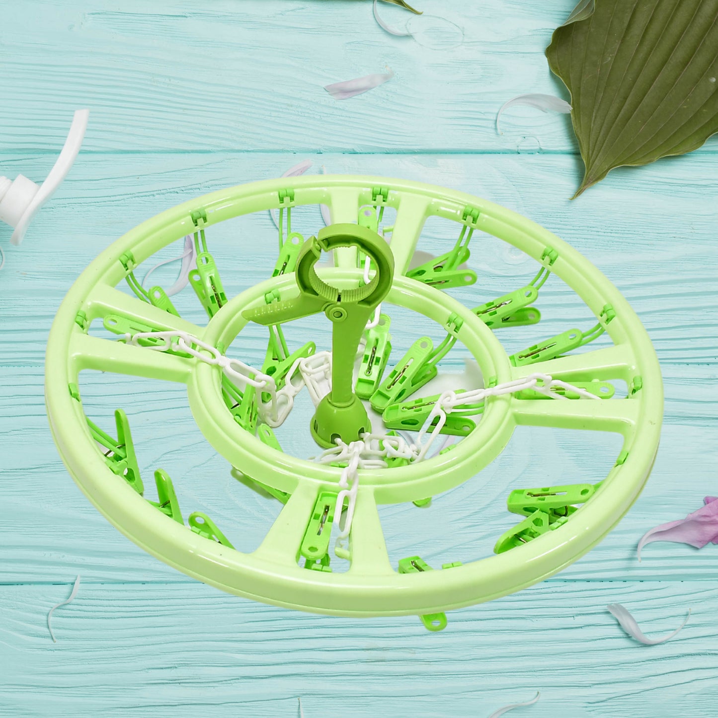 Plastic Round Cloth Drying Hanging Hanger ( 15 Clips ) - Happy Price - Image 4