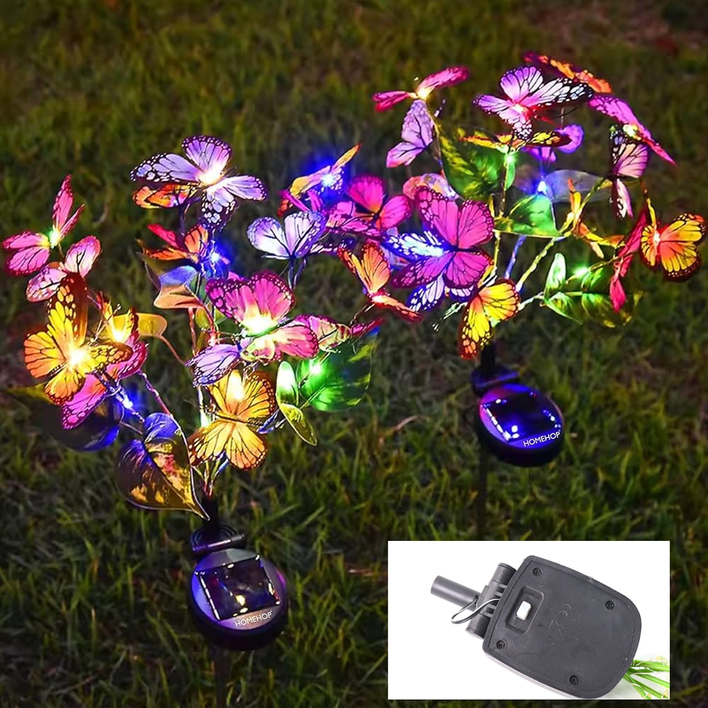 Solar LED Butterfly Garden Stake Light - Color Changing Outdoor Decor - Happy Price - Image 4