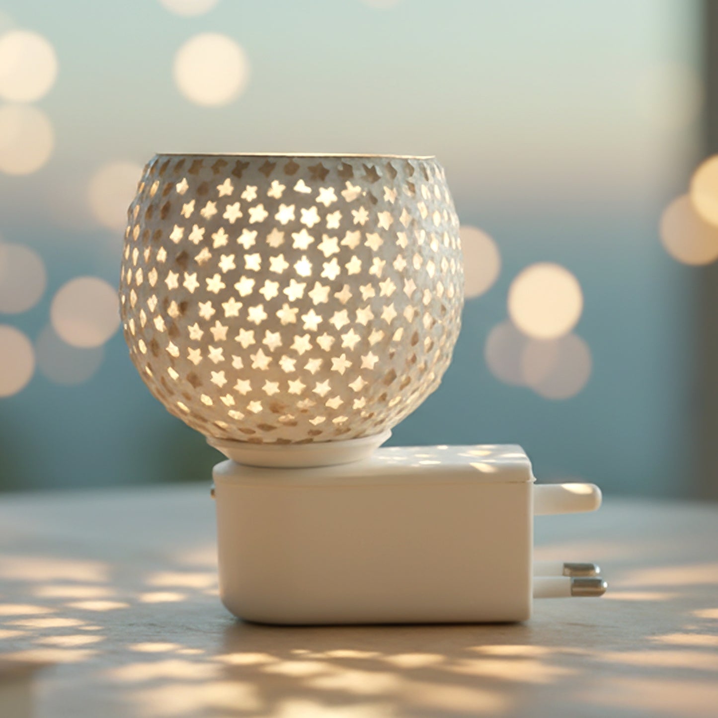 Glass Star Cut Aroma Diffuser Lamp - Plug-in Fragrance & Night Light (1 Pc) - Happy Price - Image 6