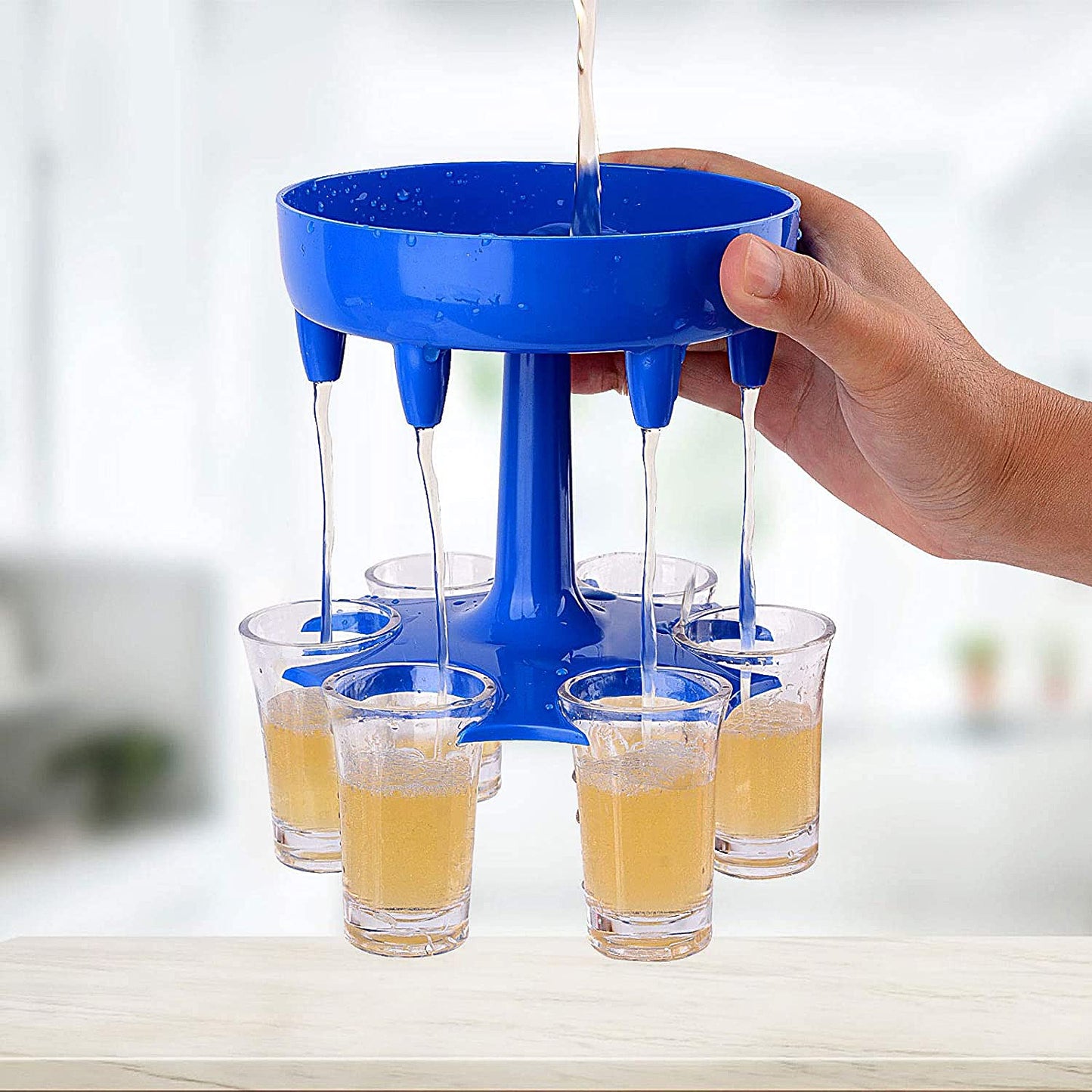 6-way Plastic Shot Glass Dispenser With Ho6-way Plastic Shot Glass Dispenser With Holder Stand (1 Pc)lder Stand (1 Pc) - Happy Price - Image 7
