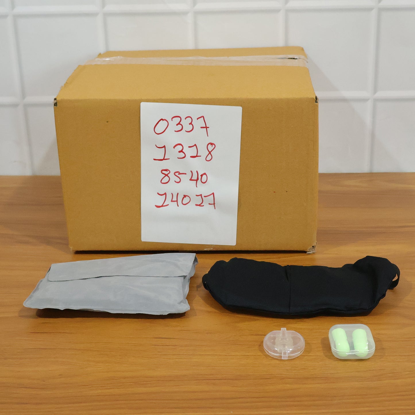 4-Piece Travel Comfort Kit: Eye Mask, Neck Pillow, Ear Plugs & Nose Clip - Happy Price - Image 7