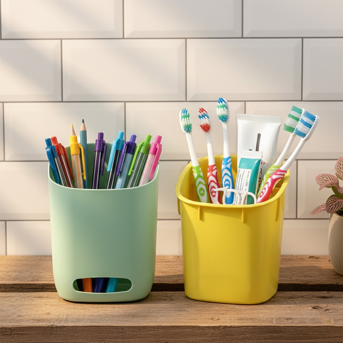 Dual Compartment Organizer Holder for Bathroom & Desk - Happy Price - Image 3