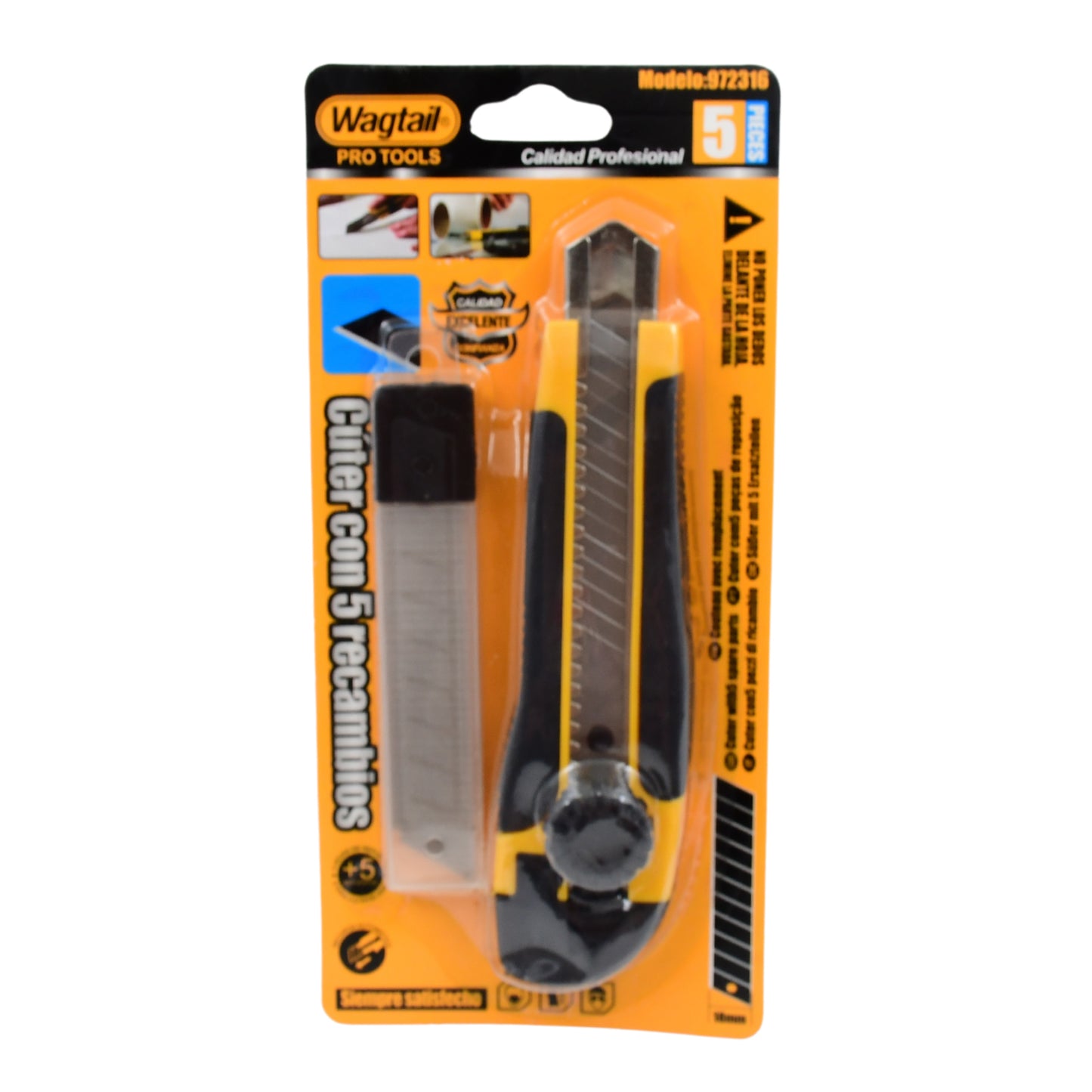 Utility Cutter Knife Set with 4 Spare Blades - Heavy Duty Craft Tool - Happy Price - Image 4