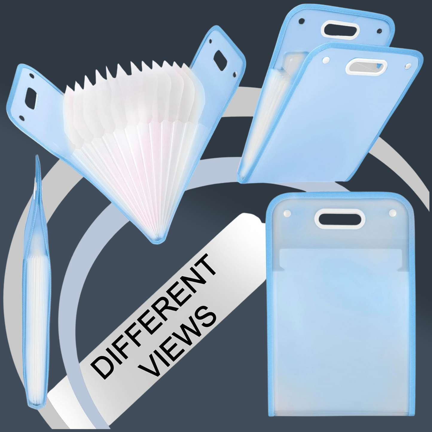 13 Pocket Expanding Document Folder with Handle - Plastic File Organizer - Happy Price - Image 5