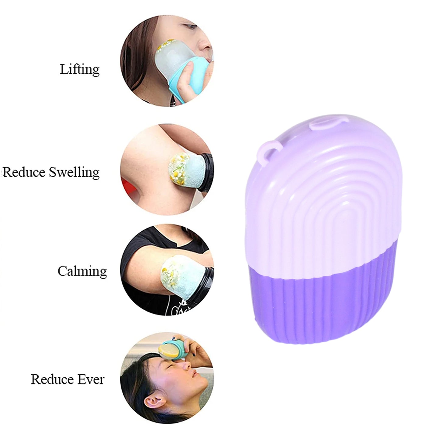 Beauty Ice Roller For Face Massager  Eye Reusable Face Rollers Facial Roller ( Purple Color) - Happy Price - Image 4