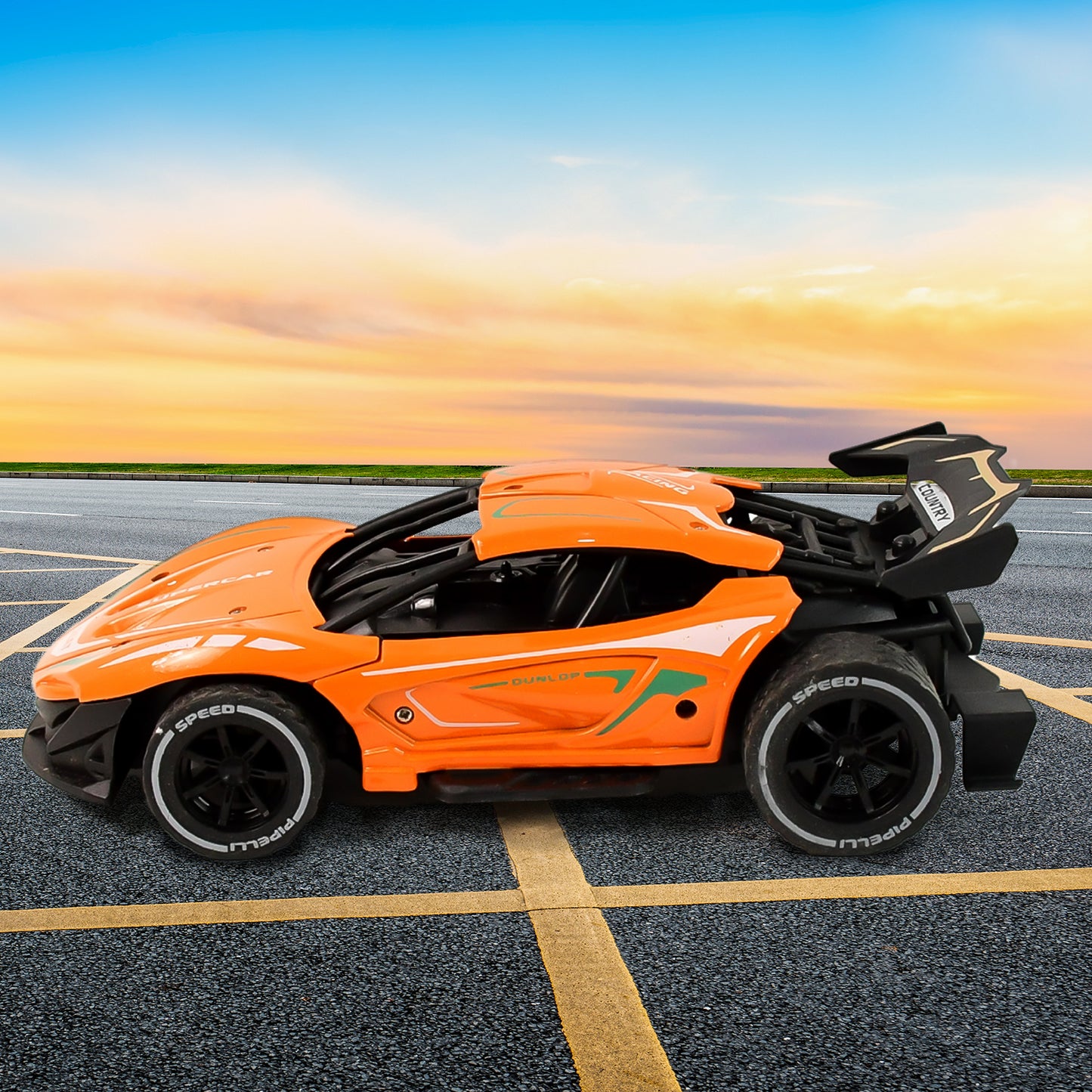 Metal Body High-Speed Remote Control Racing Car with LED Lights - Happy Price - Image 5
