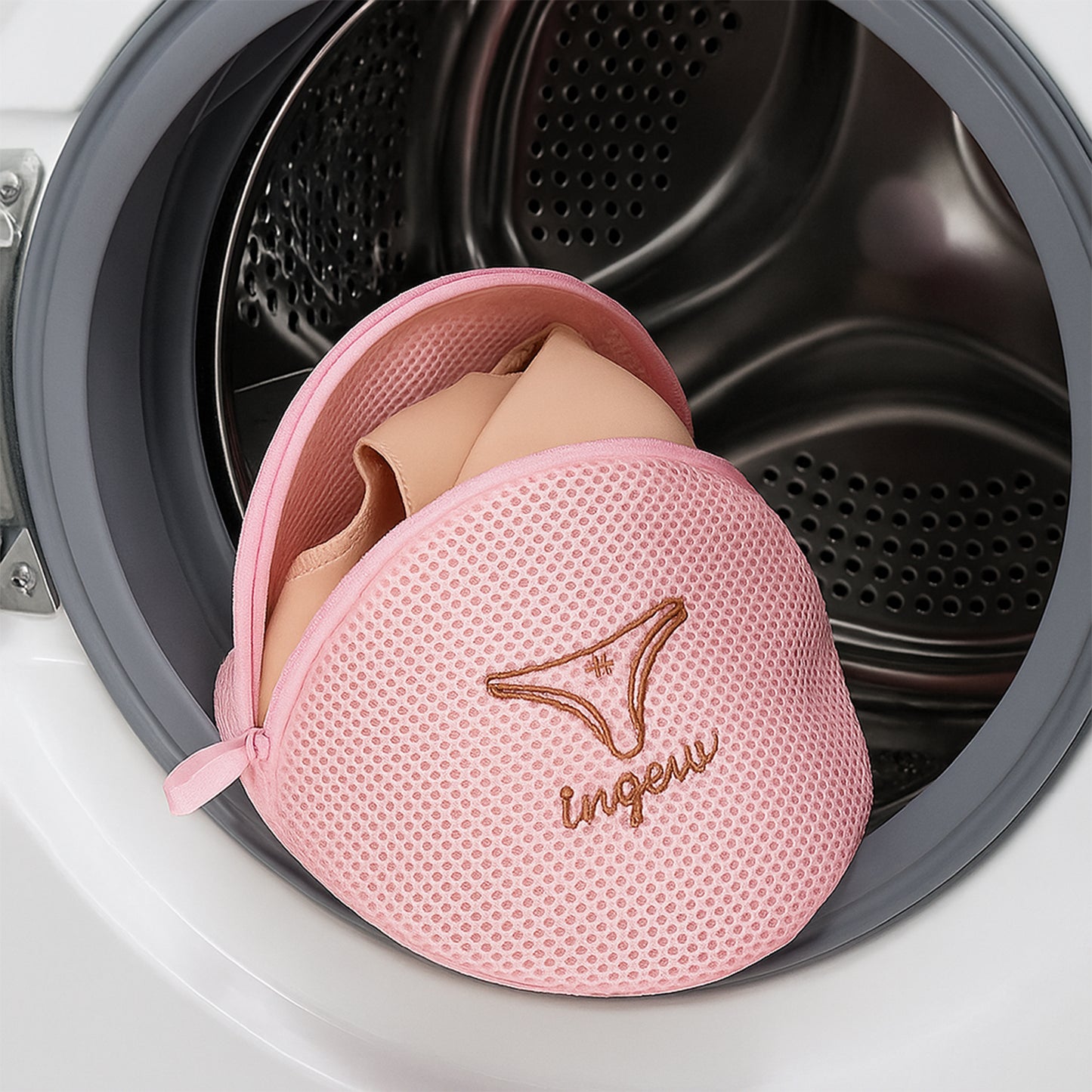 Dome Shape Lingerie Wash Bag with Zip Closure - 1 Pc - Happy Price - Image 3