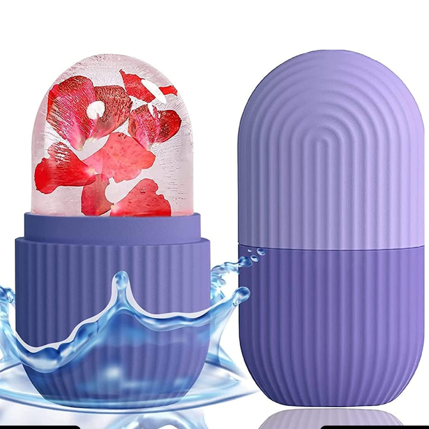 Beauty Ice Roller For Face Massager  Eye Reusable Face Rollers Facial Roller ( Purple Color) - Happy Price - Image 1