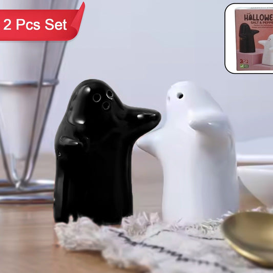Ceramic Hugging Couple Salt and Pepper Shakers - Cute Kitchen Decor Set (2 Pcs) - Happy Price - Image 1