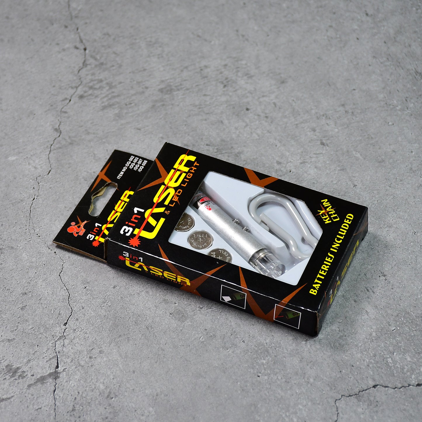 3 In1 Laser Light Led Flashlight + Torch Keychain + Laser Pointer - Happy Price - Image 7