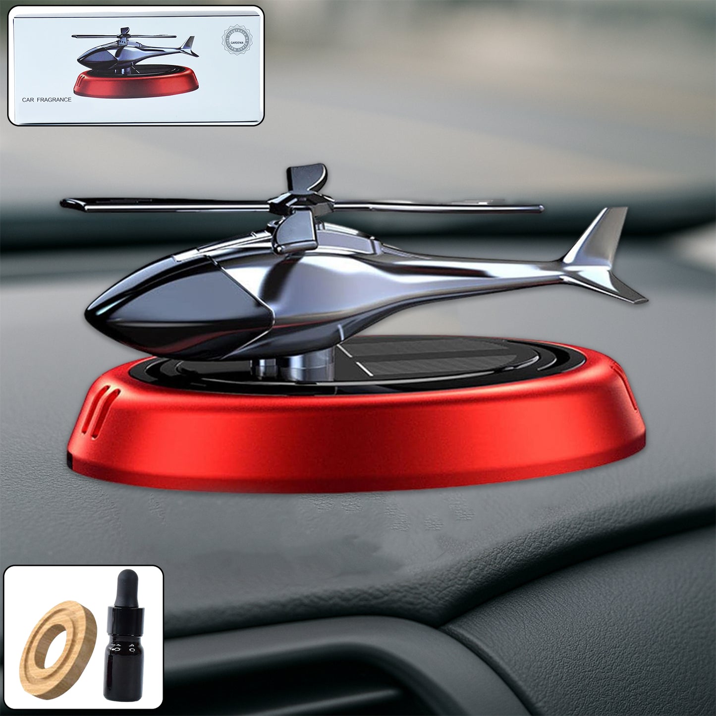 Solar-powered Rotating Helicopter Car Air Freshener - Happy Price - Image 6