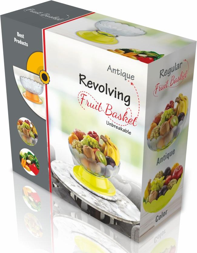 Absolute Plastic Round Revolving Fruit And Vegetable Bowl - Happy Price - Image 5