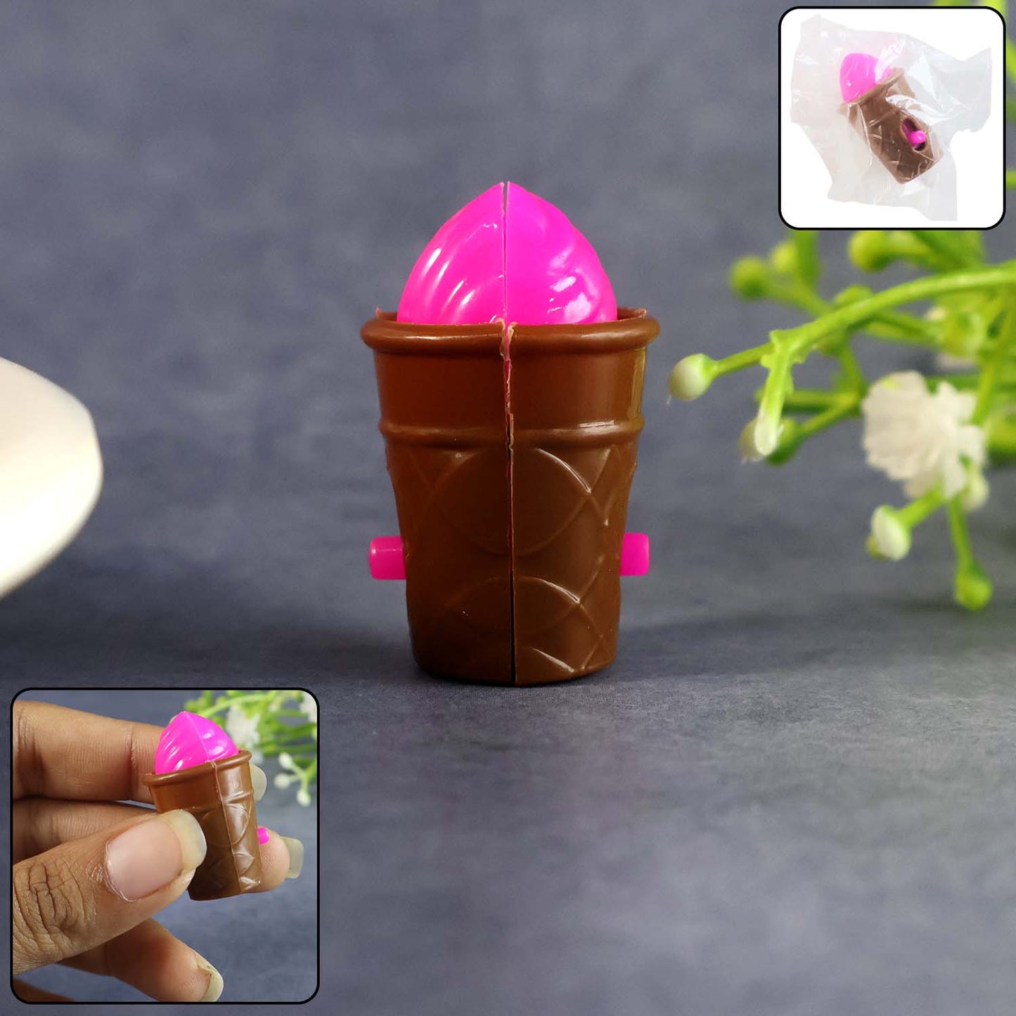 Mini Ice Cream Cone Pretend Play Toy (1 Pc) - Fun Miniature for Kids - Happy Price - Image 2
