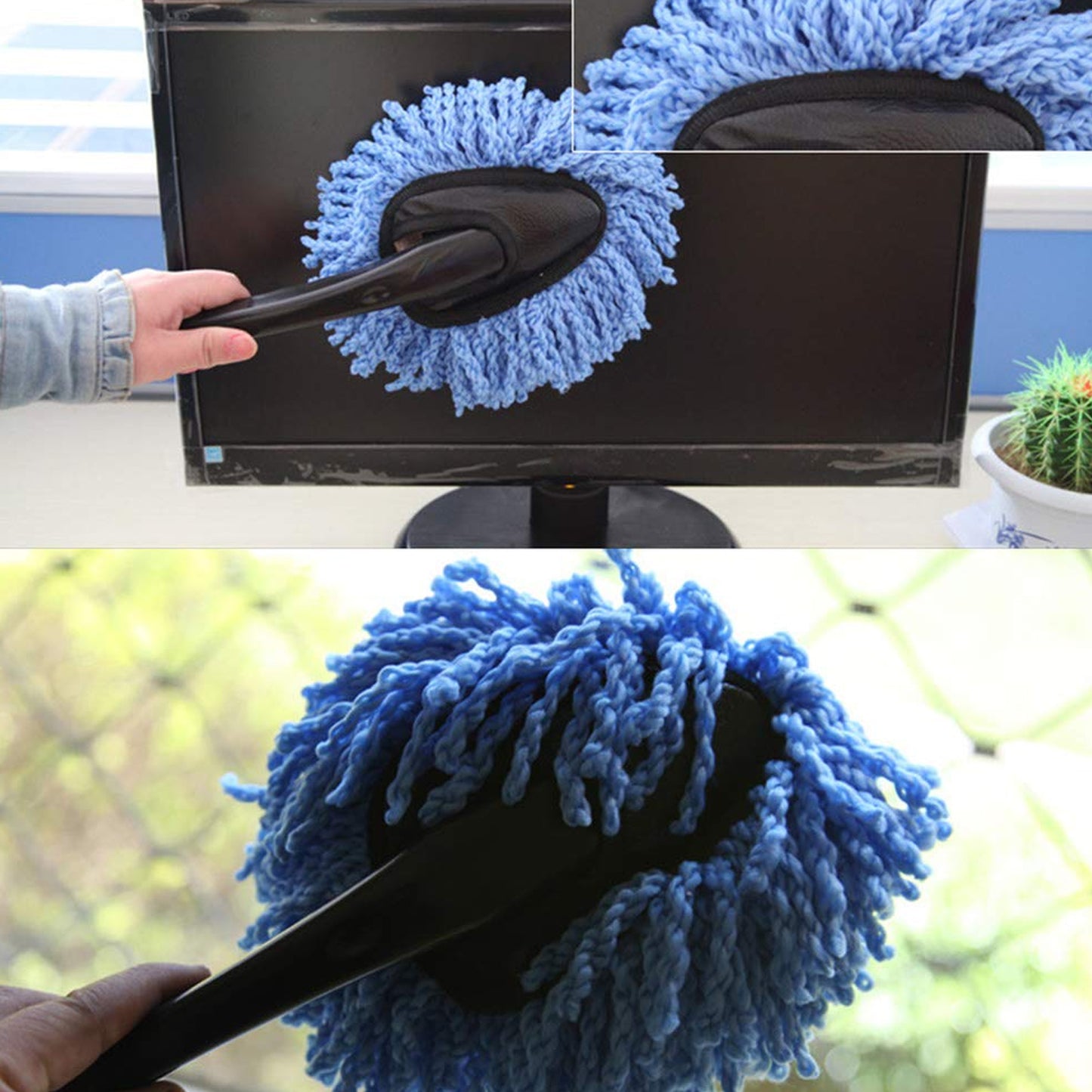 Microfiber Car Duster Brush with Handle for Exterior & Interior Cleaning - Happy Price - Image 2