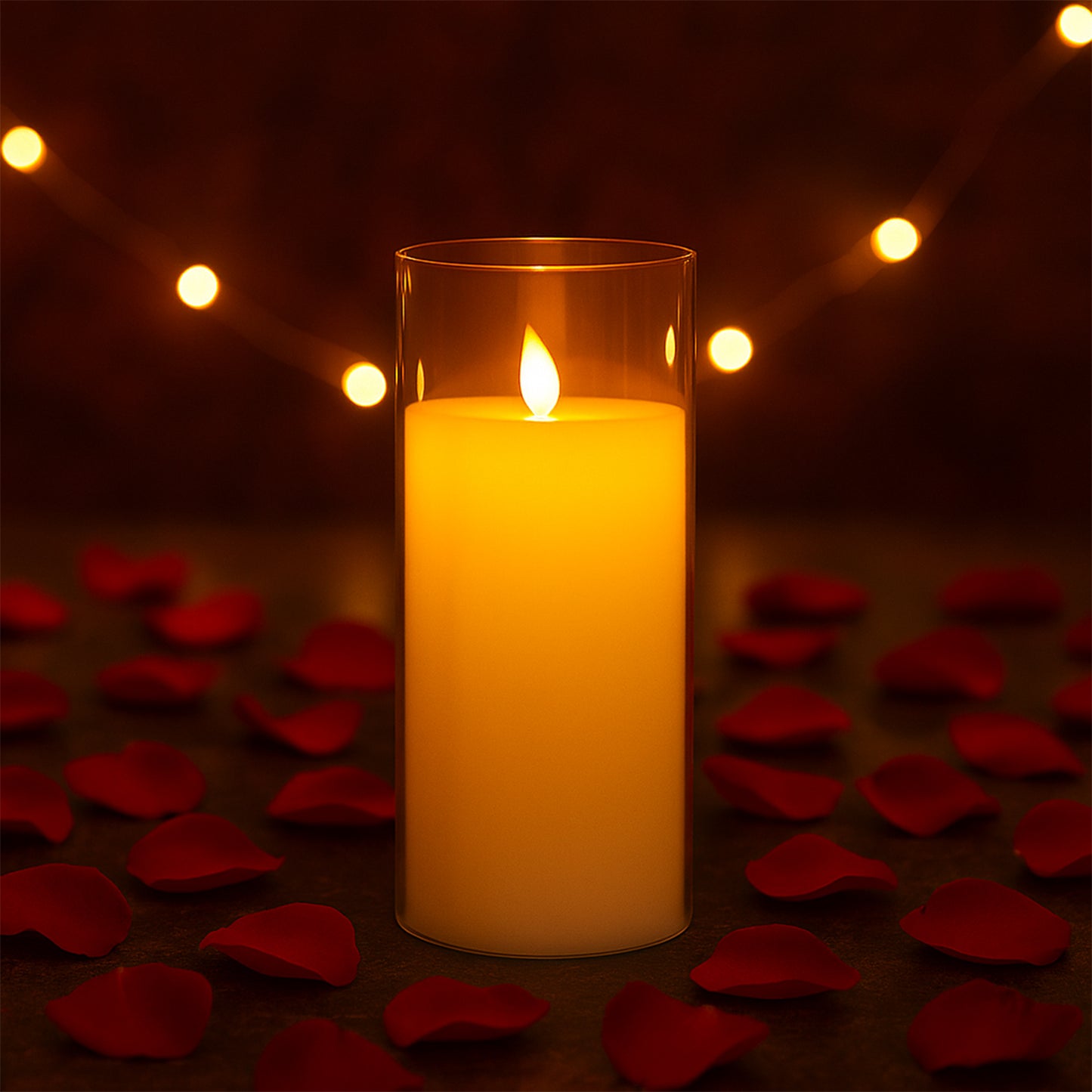 LED Flickering Flame Candle Light in Glass Cover (1 Pc) - Happy Price - Image 5