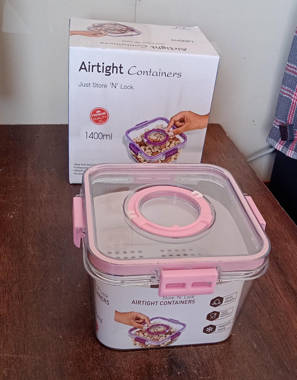 High Quality Plastic Food Storage Container Clear Washable Refrigerator Food Box Food Container Fruit Box Container With Lid (1400 Ml) - Happy Price - Image 7