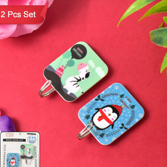 Multipurpose Strong Cartoon Hook Self-adhesive Hooks (2 Pc Set) - Happy Price - Image 1