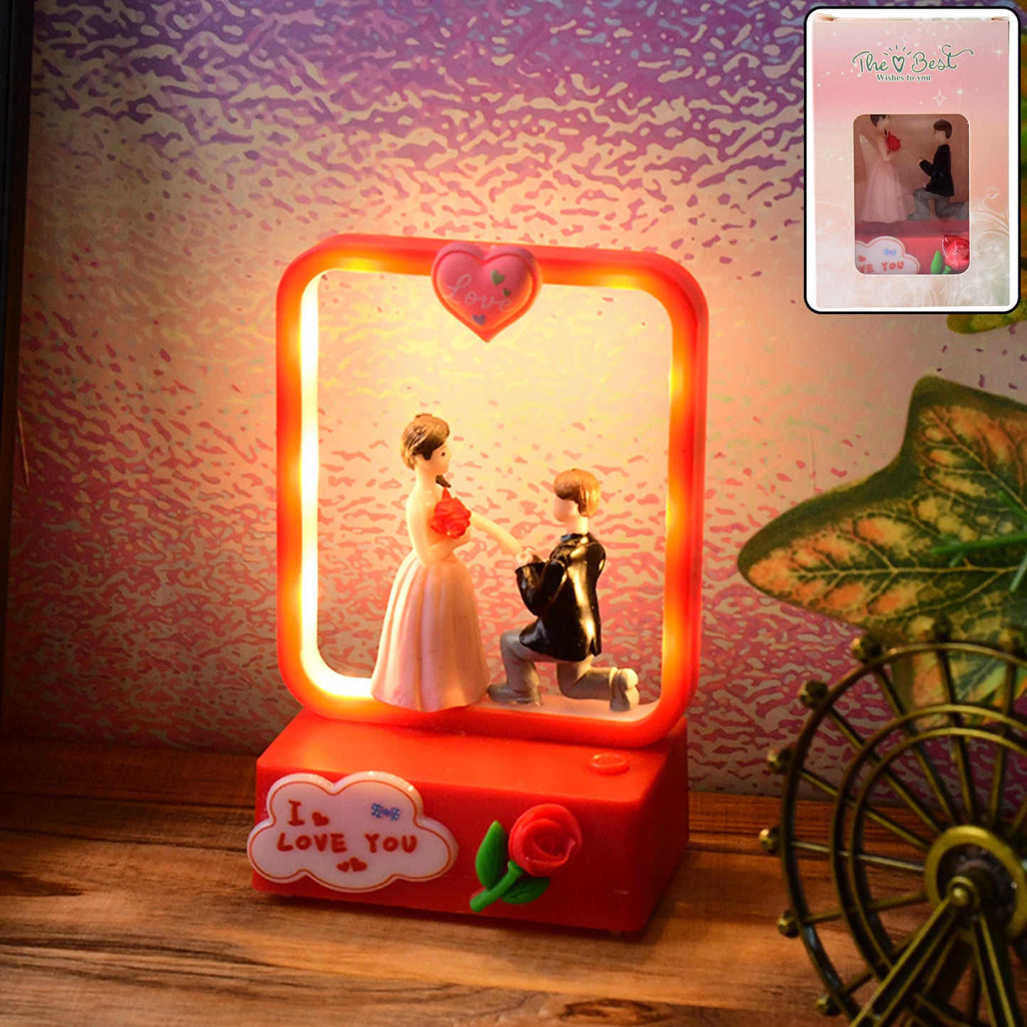 LED Love Couple Night Lamp Showpiece - Romantic Home Decor (1 Pc)