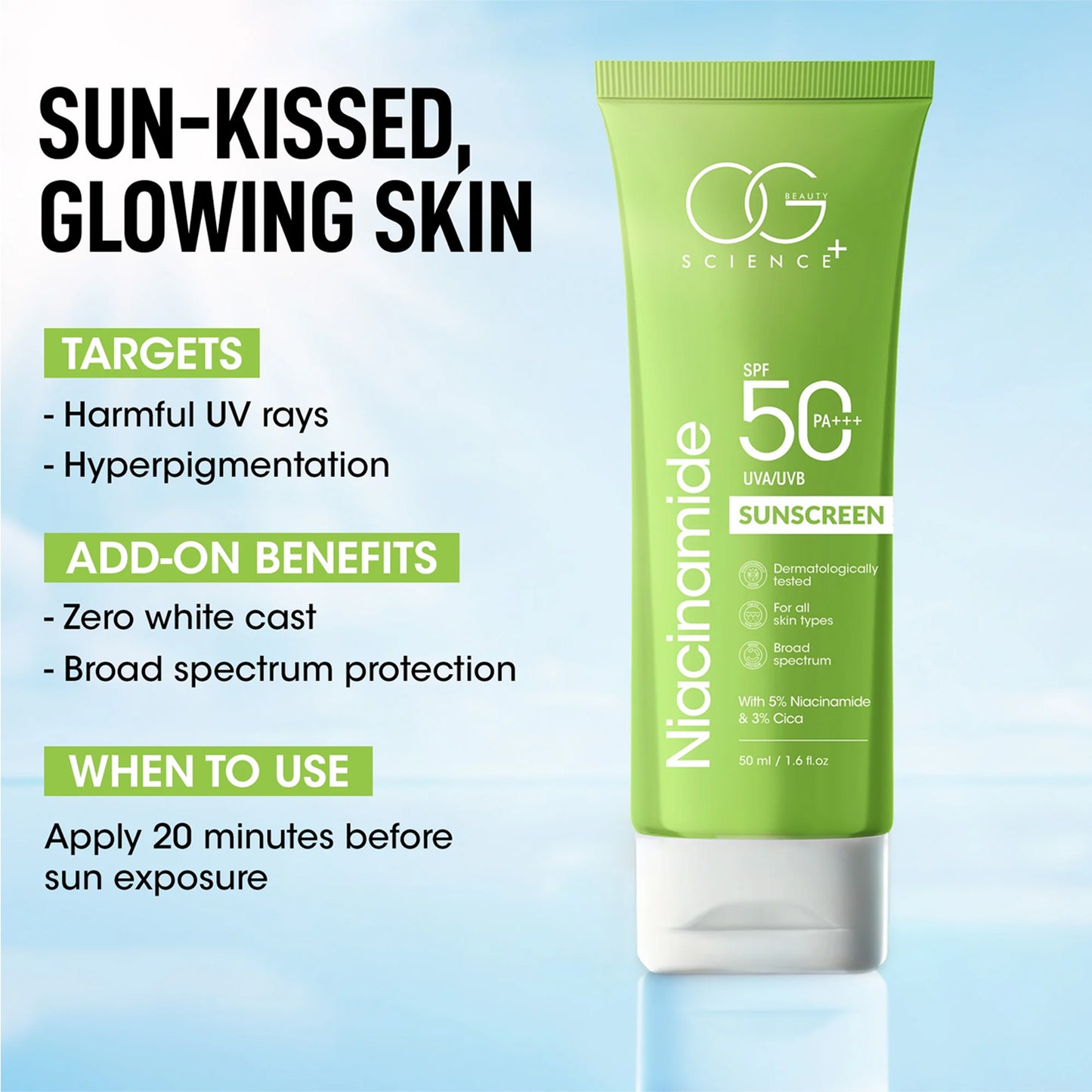 SPF 50 PA+++ Niacinamide Sunscreen 50 ML - Broad Spectrum UVA/UVB Protection - Happy Price - Image 7