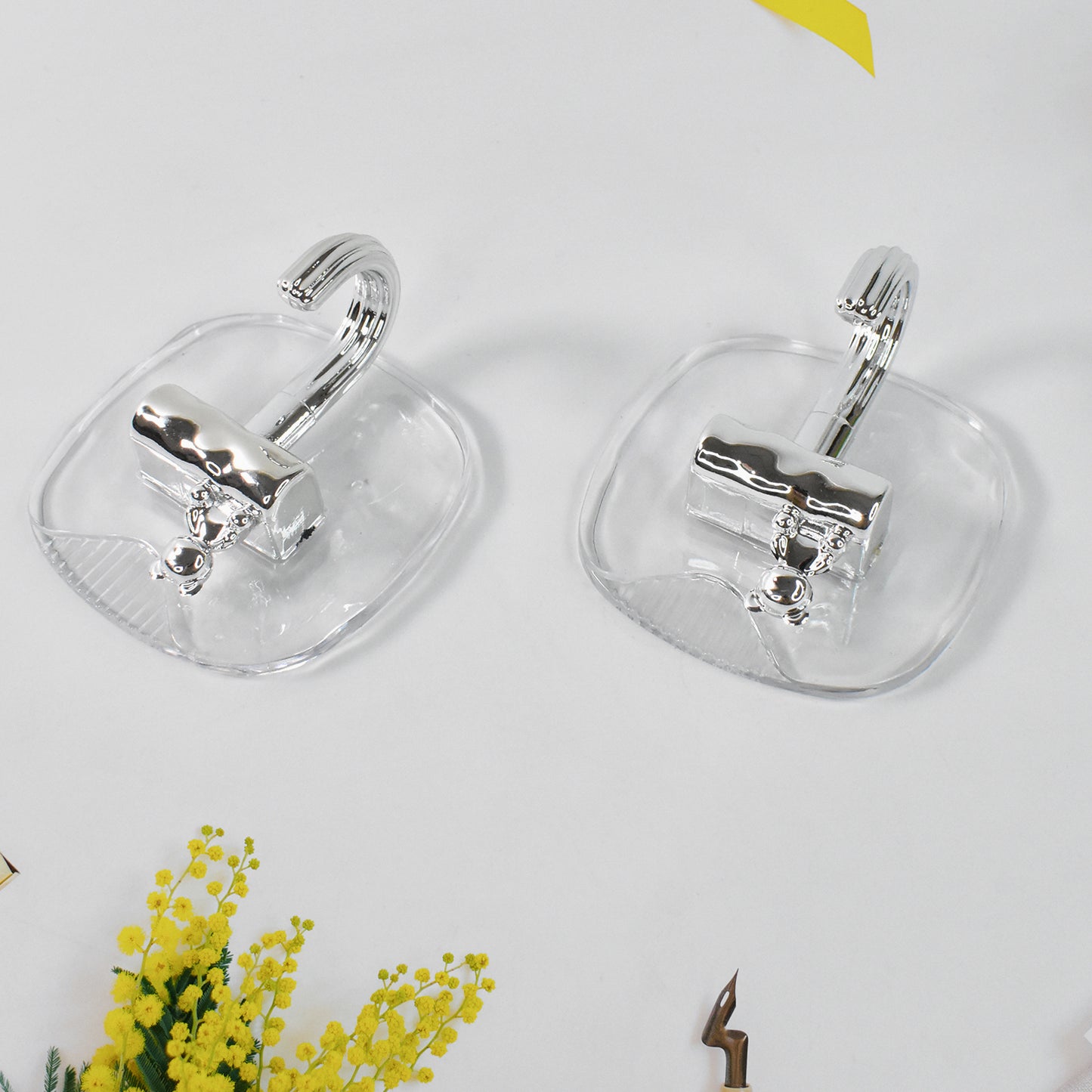 Large Plastic Self Adhesive Wall Hooks (2 Pc) - Happy Price - Image 3