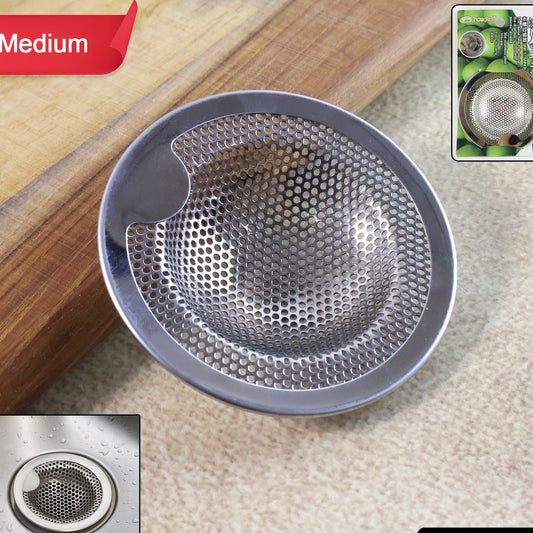 Stainless Steel Kitchen Sink Strainer with Deep Basket - Medium, 1 Pc - Happy Price - Image 1