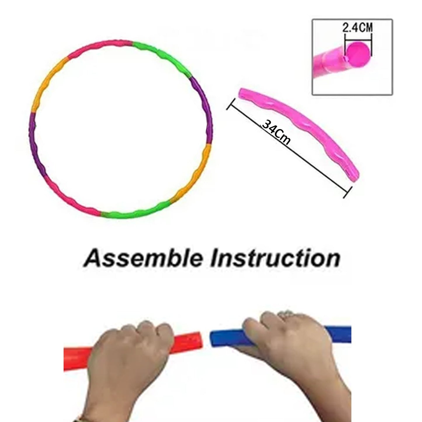 Hoops Hula Interlocking Exercise Ring For Fitness With Dia Meter Boys Girls And Adults - Happy Price - Image 5