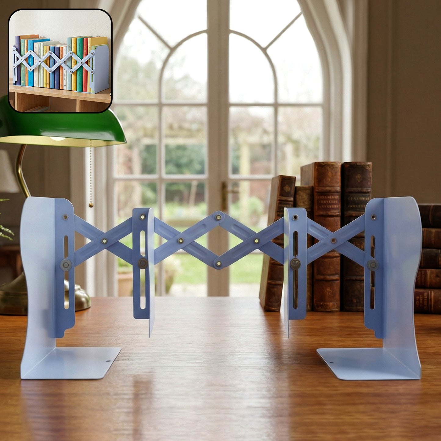 Adjustable Expandable Book Holder - Foldable Scissor Design Organizer (1 Pc) - Happy Price - Image 2