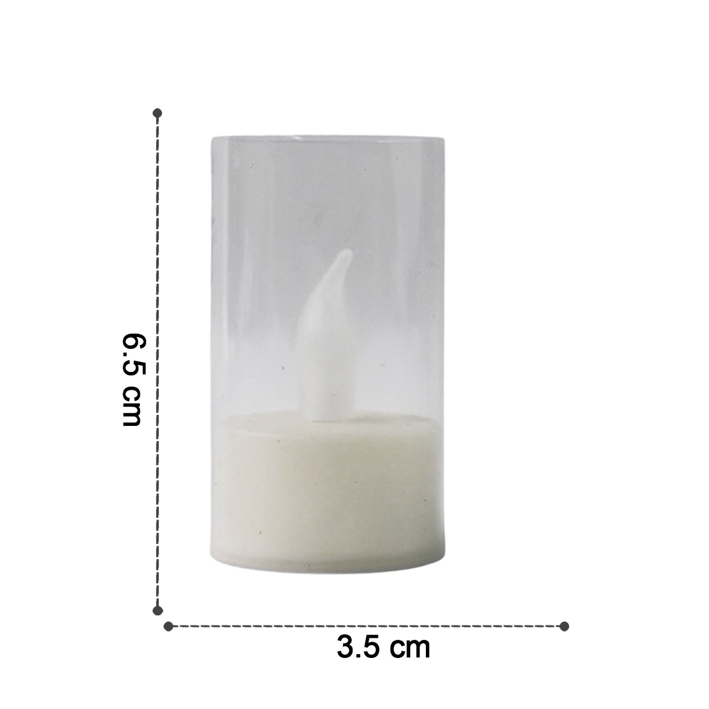 Set of 24 LED Flameless Candles with Clear Covers - Battery Operated Flickering Lights - Happy Price - Image 5