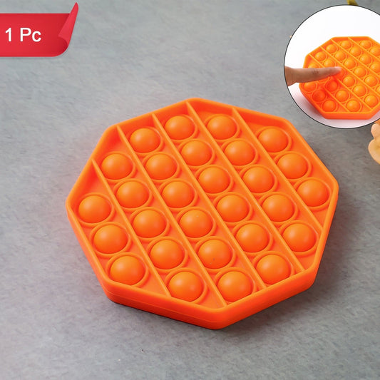 Hexagon Silicone Pop It Fidget Toy - 1 Pc - Happy Price - Image 1