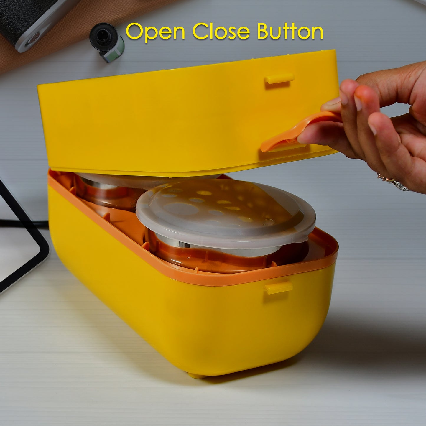 2layer Electric Lunch Box For Office Portable Lunch Warmer With Removable 4 Stainless Steel Container. - Happy Price - Image 5