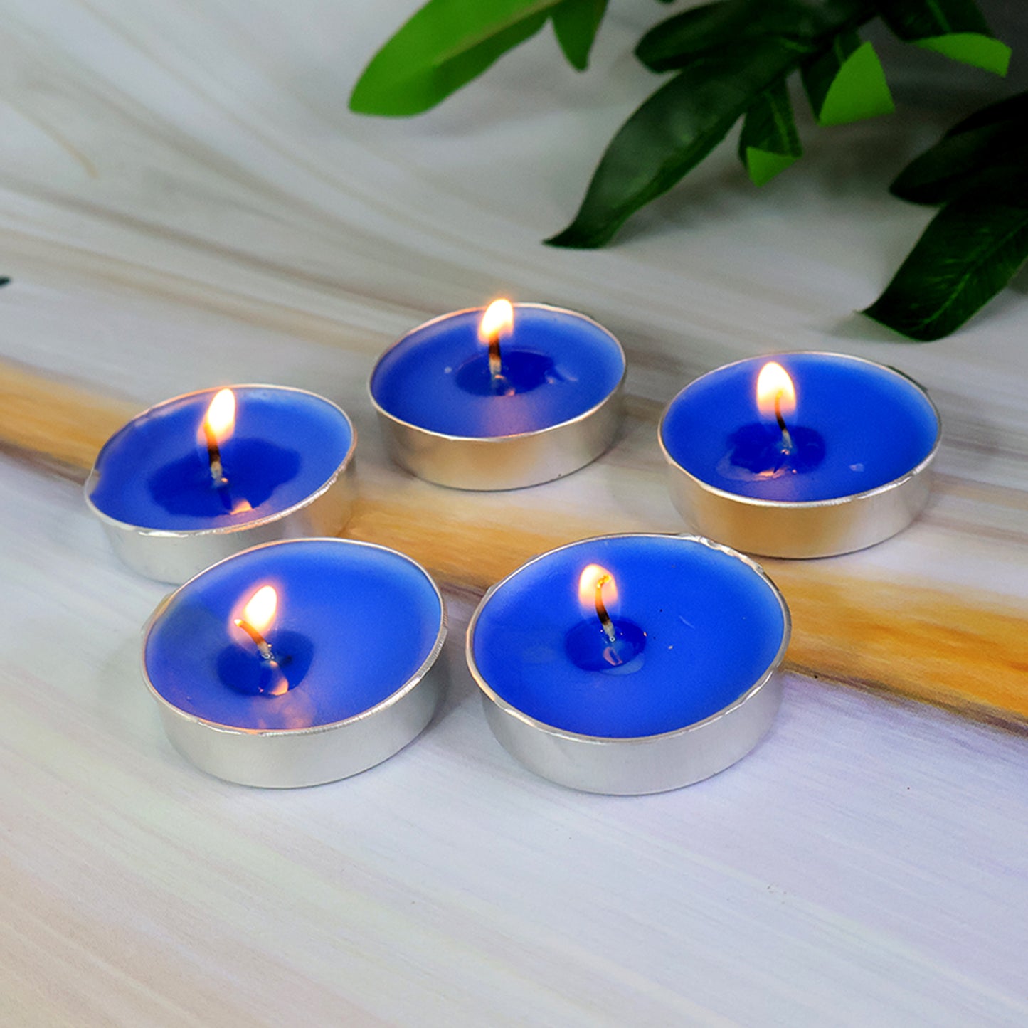 Blue Scented Tea Light Candles - Pack of 25 for Home Decor & Ambiance - Happy Price - Image 5