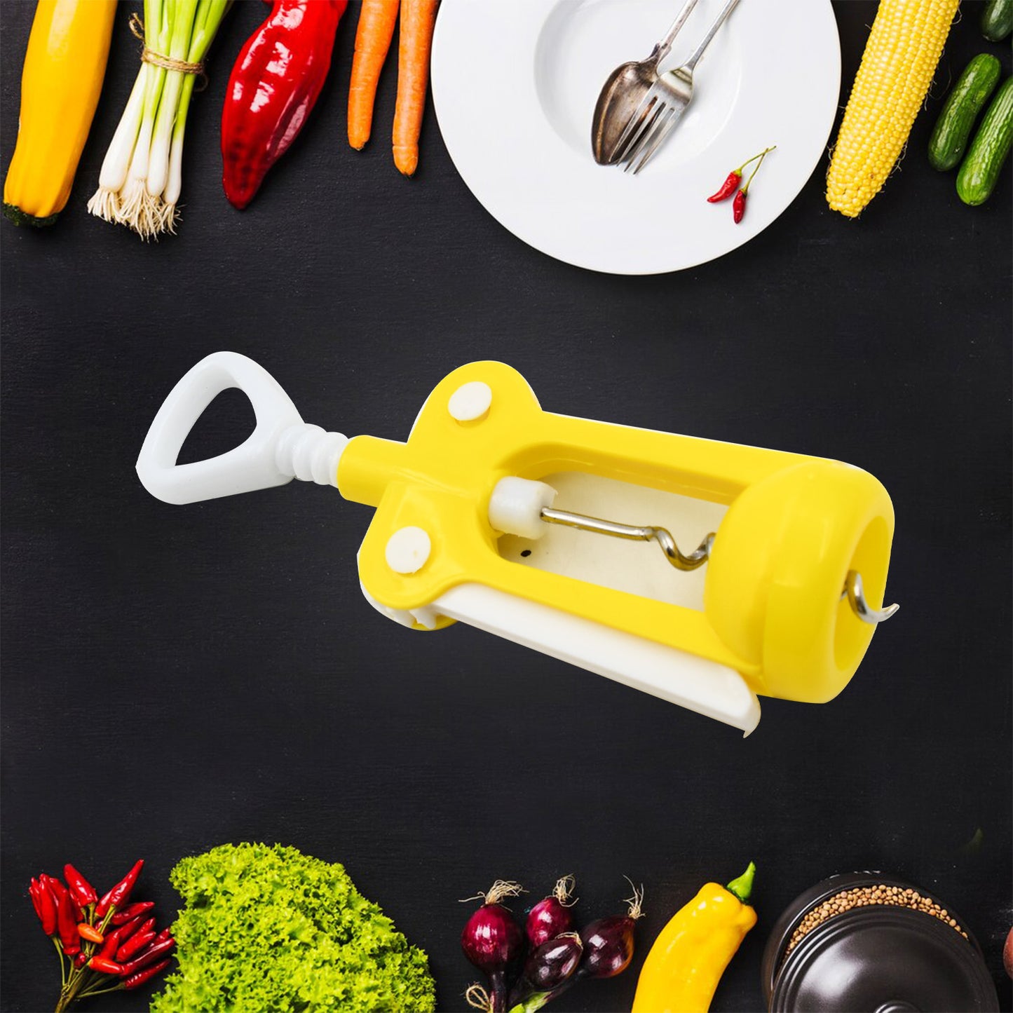 Multifunction Kitchen Tools Stainless Steel And Plastic Kitchen Knife And Scissor Ideal Accessory Set For Kitchen - Happy Price - Image 7