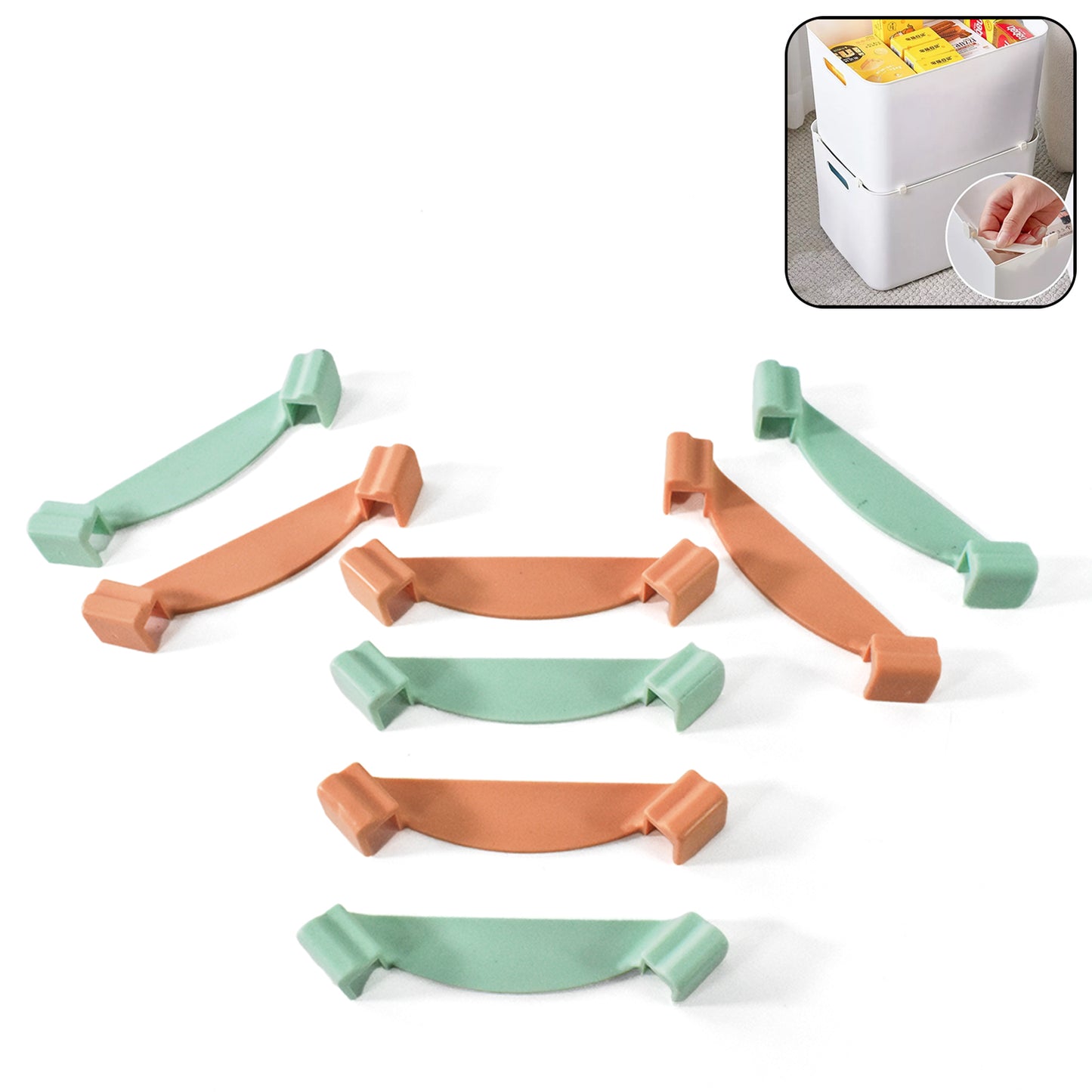 Plastic Stackable Wardrobe Organizer Clips Core Wardrobe Box Support (8 Pcs Set) - Happy Price - Image 2