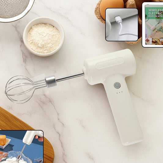 Cordless Electric Whisk & Egg Beater - 1 Pc Rechargeable Hand Mixer - Happy Price - Image 1