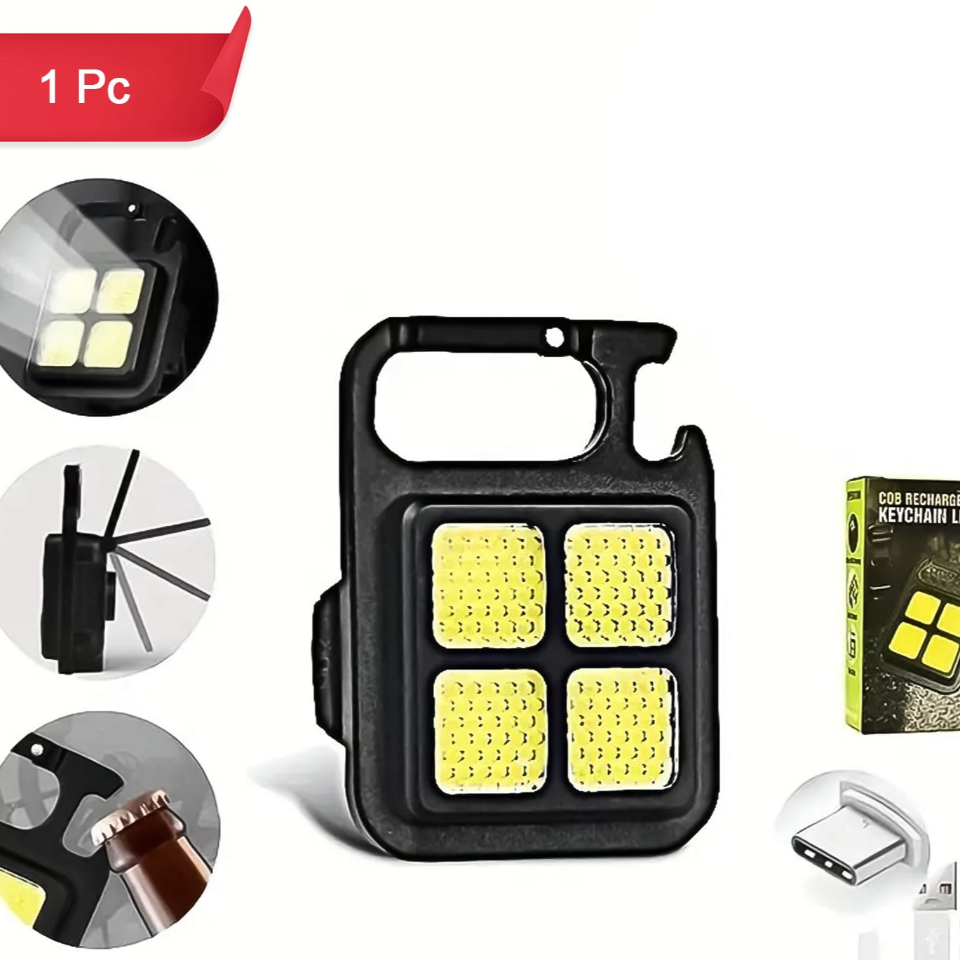 4 Led Mini Keychain Light (1 Pc) - Happy Price - Image 1