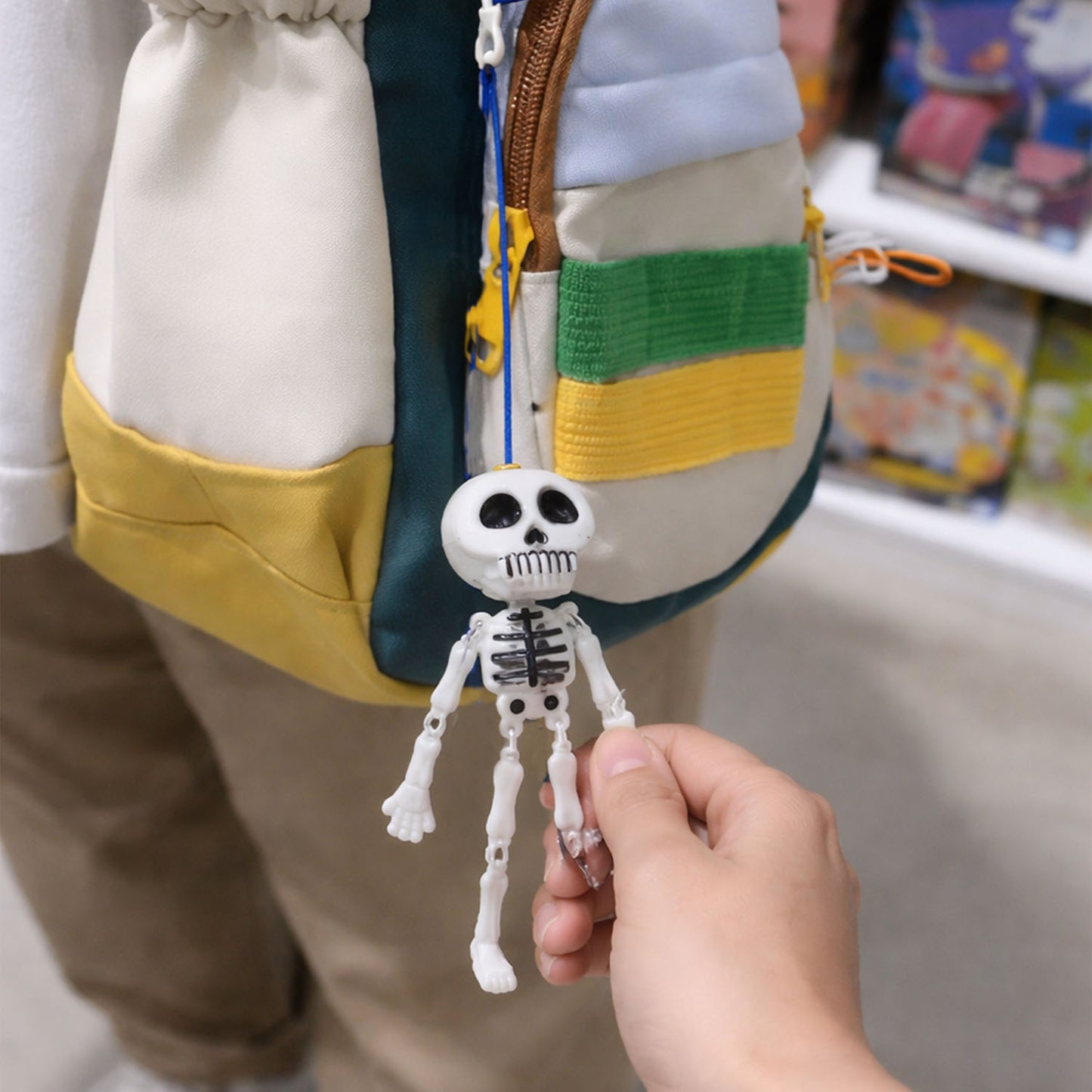 Hanging Skeleton Doll Keychain - Fun Bag Charm & Backpack Accessory (1 Pc) - Happy Price - Image 3