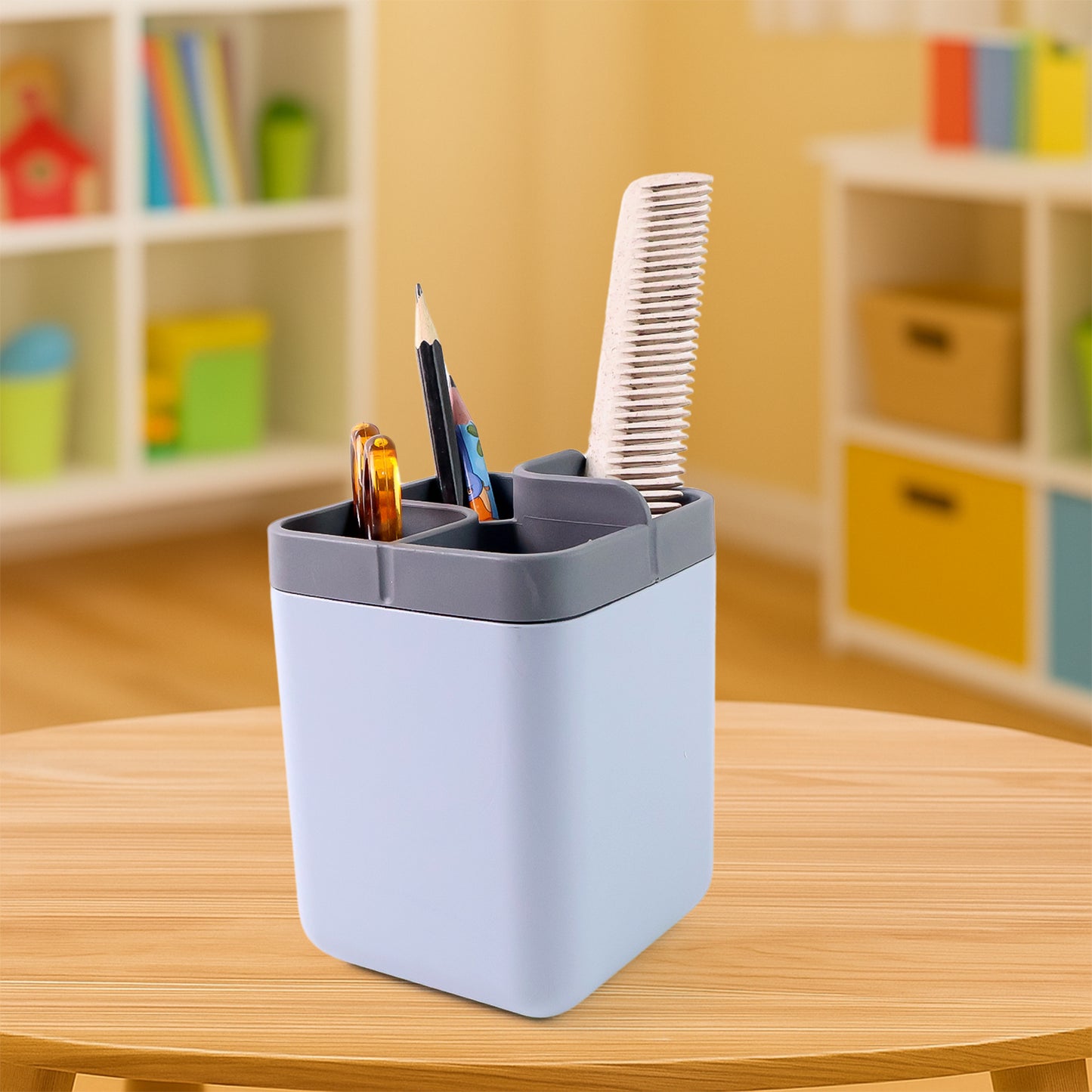 4 Section Desk Organizer Holder - Plastic Utility Container for Office & Home (1 Pc) - Happy Price - Image 4