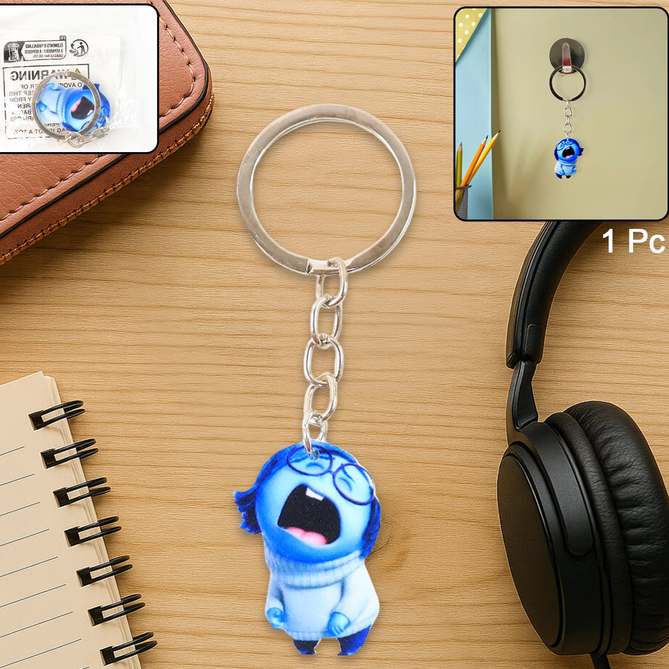 Cute Cartoon Character Girl Keychain For Kids Bags  Stationery - Happy Price - Image 1