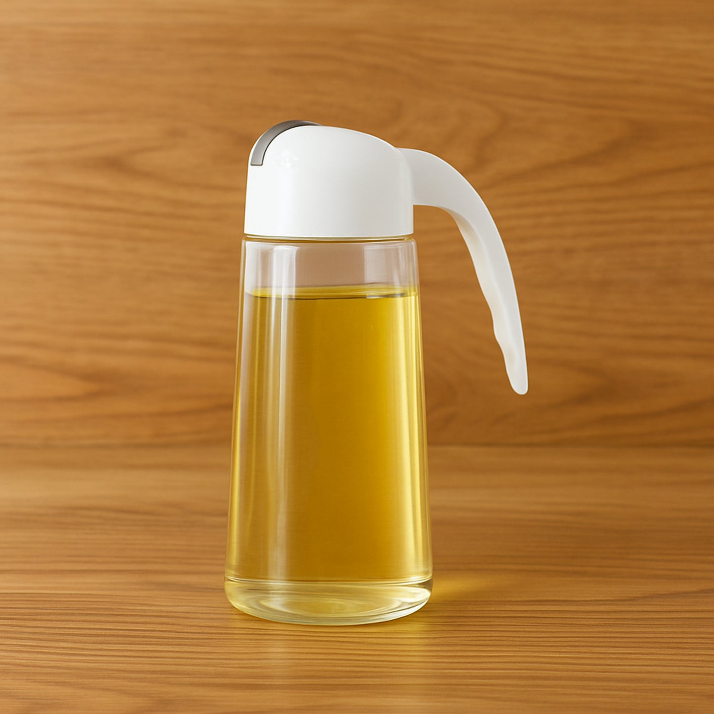 Kitchen Glass Oil Bottle Dispenser Automatic Opening Closing Home Bottles For Oil And Vinegar Honey Olive Oil Container (630ml) - Happy Price - Image 2