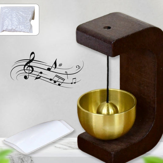 Japanese Style Desktop Zen Bell with Wooden Stand (1 Pc) - Happy Price - Image 1