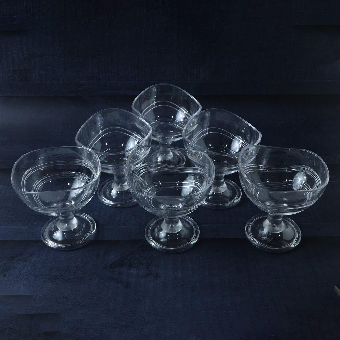 Set of 6 Clear Polycarbonate Dessert Bowls with Stems - Happy Price - Image 3