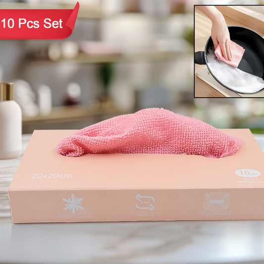 Microfiber Cleaning Cloth With Box Magic Wipe (10 Pcs Set) - Happy Price - Image 1