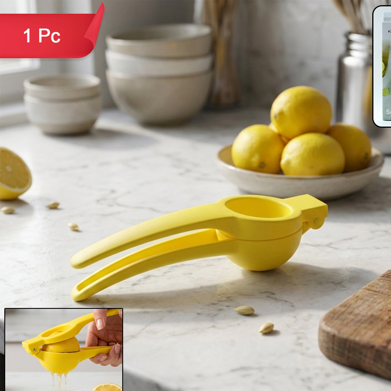 Konvex Hand Press Plastic Lemon Squeezer (1 Pc)