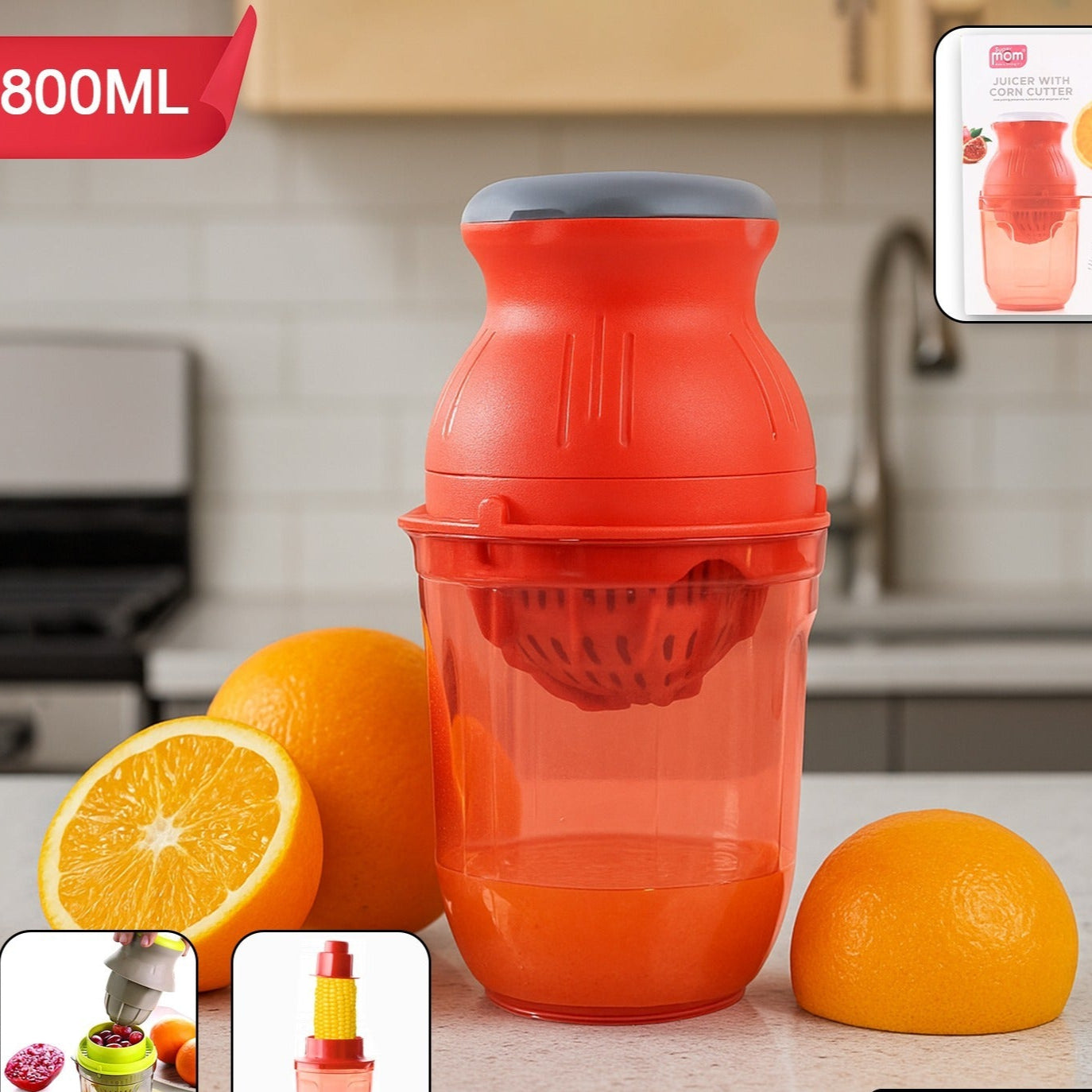 Manual Juicer and Corn Cutter with 800ml Container - Kitchen Gadget - Happy Price - Image 1