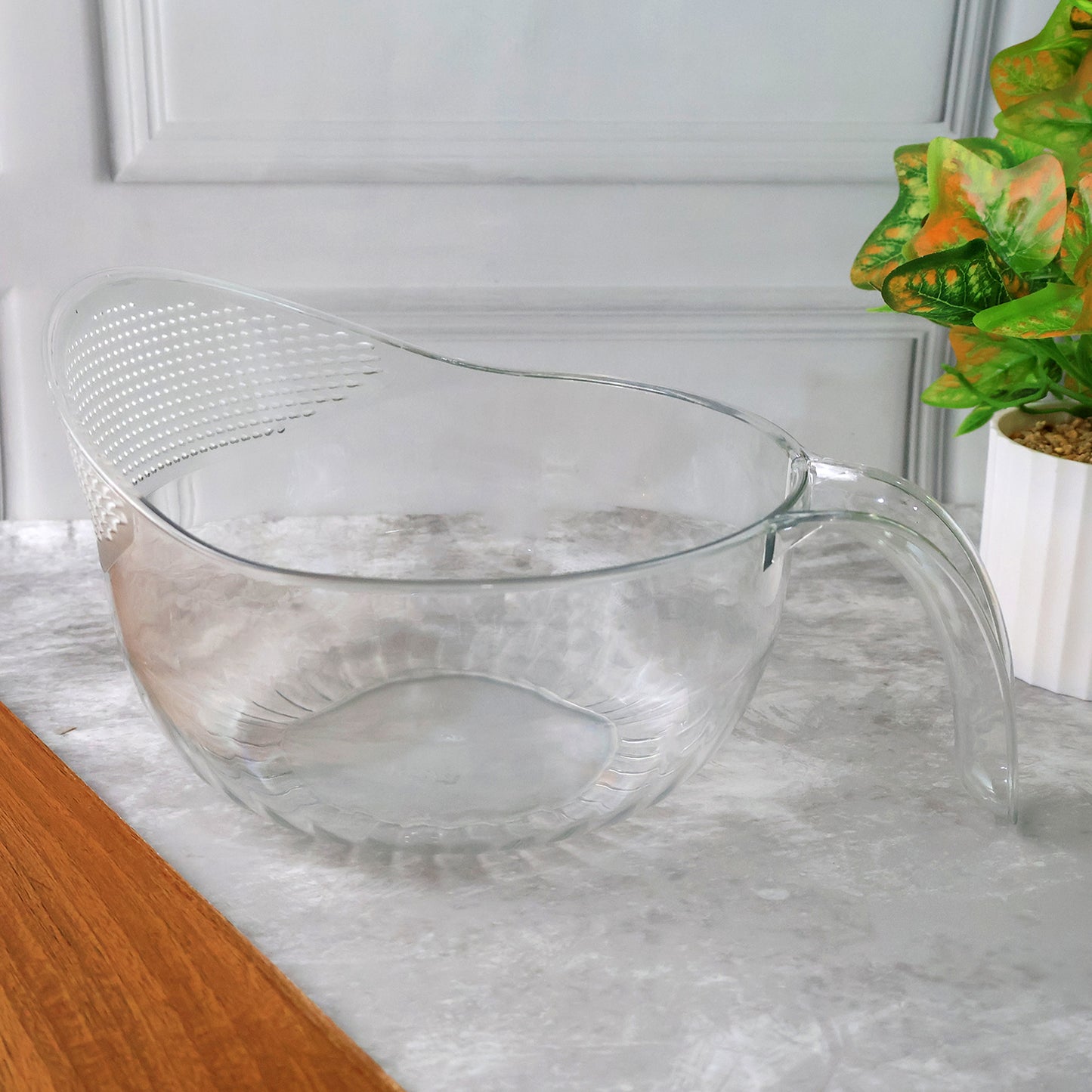 Supermom Multipurpose Transparent Plastic Bowl  Basket With Handle (1 Pc) - Happy Price - Image 4