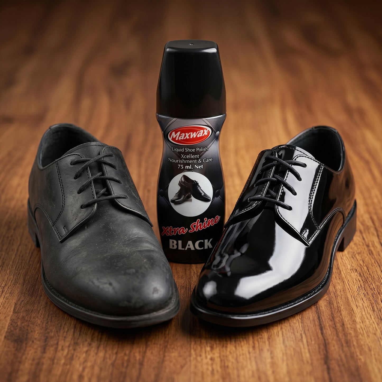 Maxwax Black Liquid Shoe Polish (1 Pc 75 Ml)