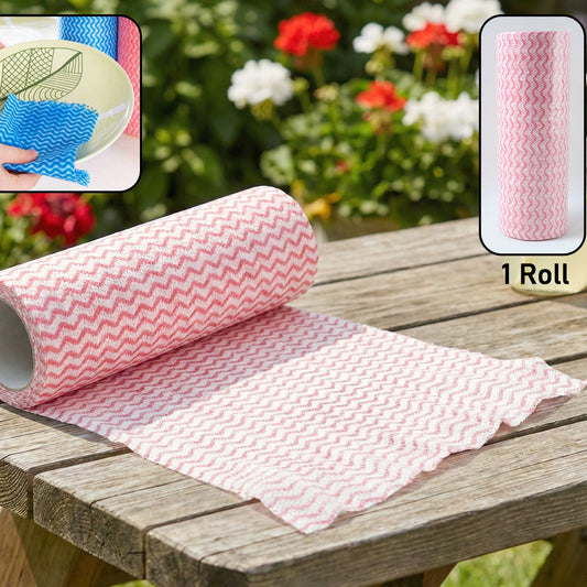 Reusable Kitchen Cleaning Cloth Roll - Absorbent & Washable Wipes (1 Roll) - Happy Price - Image 1