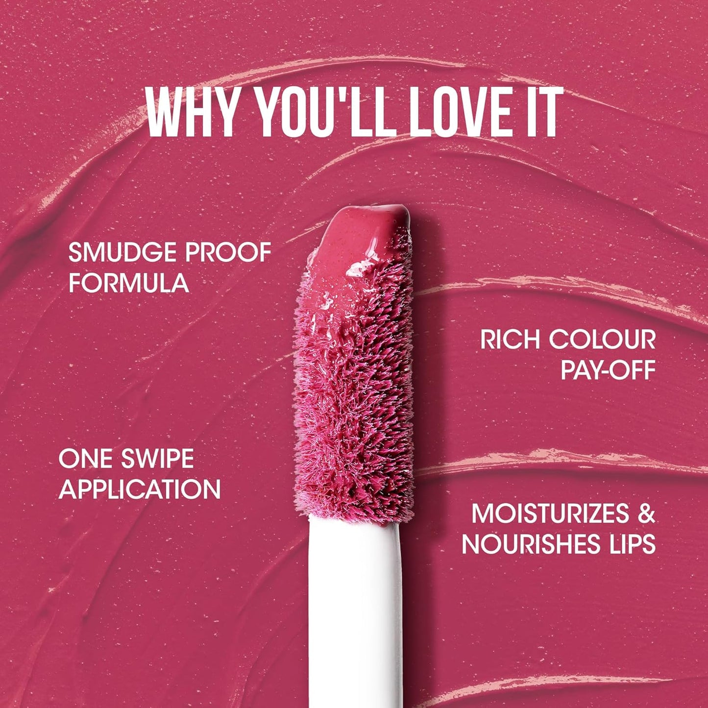 Berry Blossom Liquid Lipstick - 4.5 ml, Matte Finish with Hyaluronic Acid & Vitamin E - Happy Price - Image 5